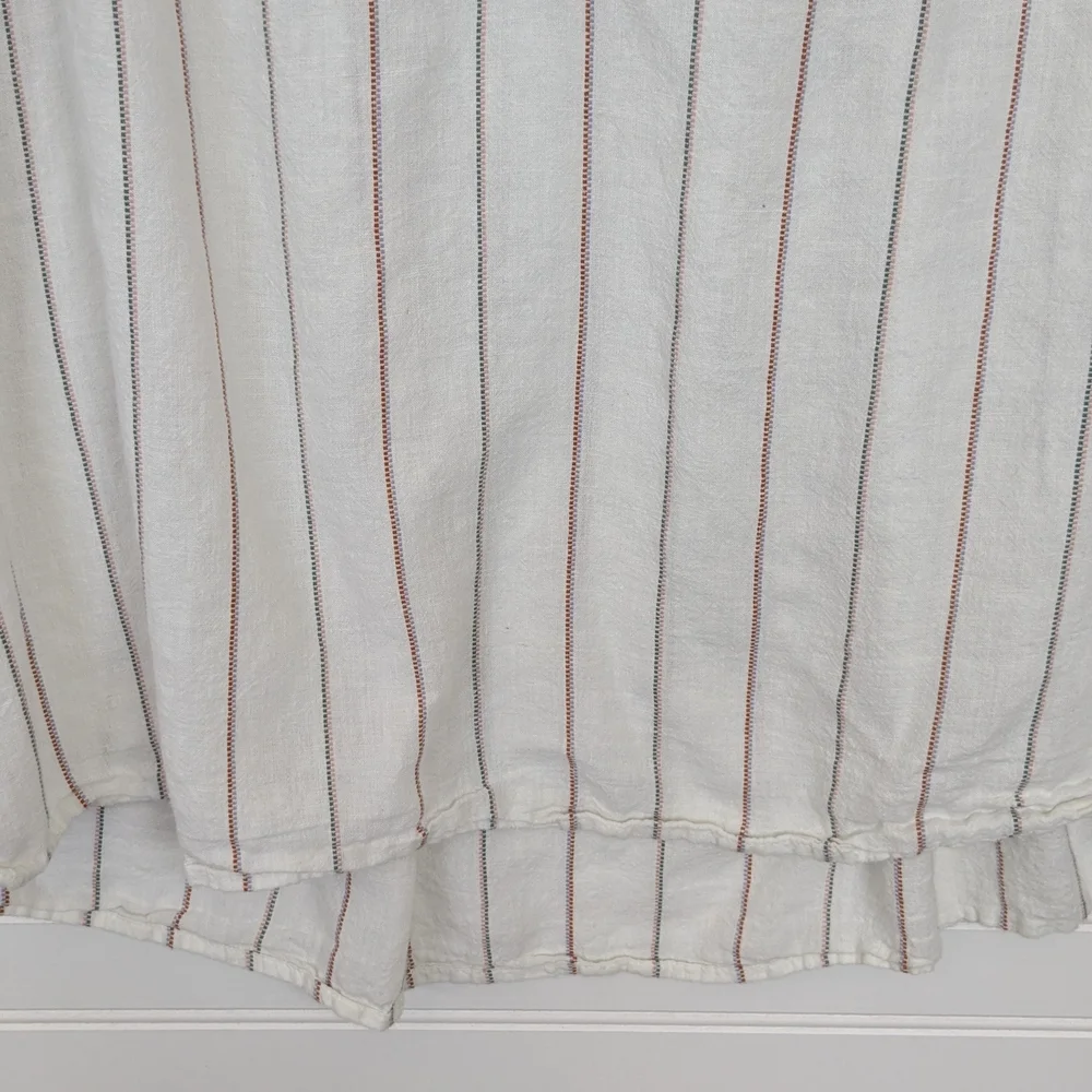 A.n.a V-Neck Short Sleeve Cropped Linen Pullover Top L - Picture 7 of 9